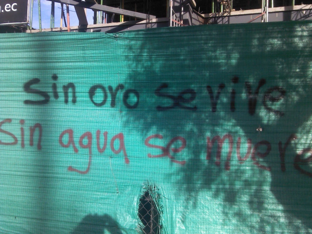 Pintada en defensa del agua